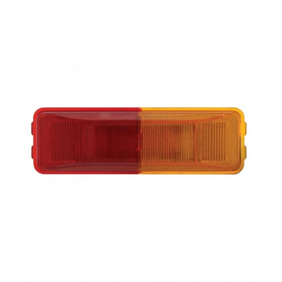 6 LED Rectangular Fender Mount Light (Clearance/Marker) With Amber & Red Lens (Bulk)