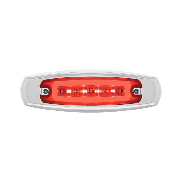 16 LED Rectangular GloLight With Bezel (Clearance/Marker) - Red LED/Red Lens (Bulk)