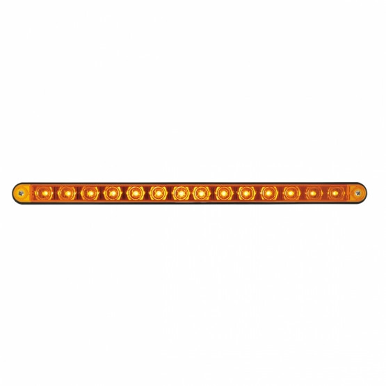 14 LED 12" Light Bar With Black Housing - Amber LED/Amber Lens
