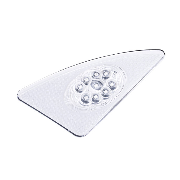 9 LED Competition Series Fender Light For 2007-2017 Kenworth T660 (Driver) -Amber LED/Clear Lens