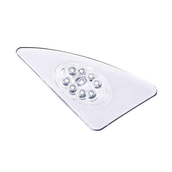 9 LED Competition Series Fender Light For 2007-2017 Kenworth T660 (Passenger) -Amber LED/Clear Lens