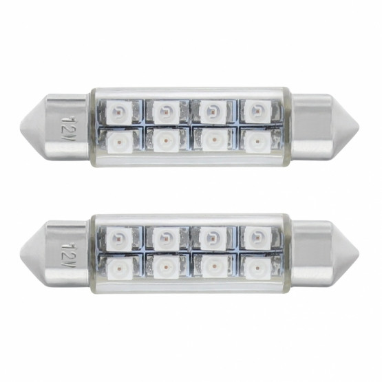 8 SMD High Power Micro LED 211-2 Dome Light Bulb - White (2-Pack)