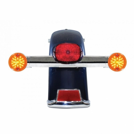 21 LED 3-1/4" Signal Light For Harley Motorcycle With 1156 Plug - Amber LED/Amber Lens