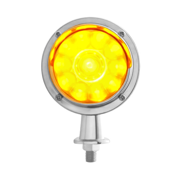 11 LED 1-1/8" Arm Watermelon Honda Light Kit With Visor - Amber LED/Amber Lens
