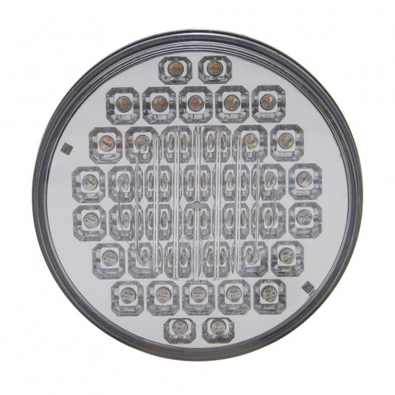 40 LED 4" Round Light (Stop, Turn & Tail) - Red LED/Clear Lens