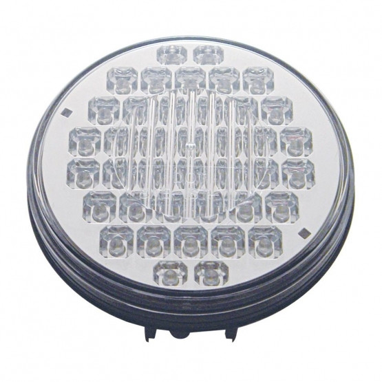 40 LED 4" Round Light (Stop, Turn & Tail) - Red LED/Clear Lens