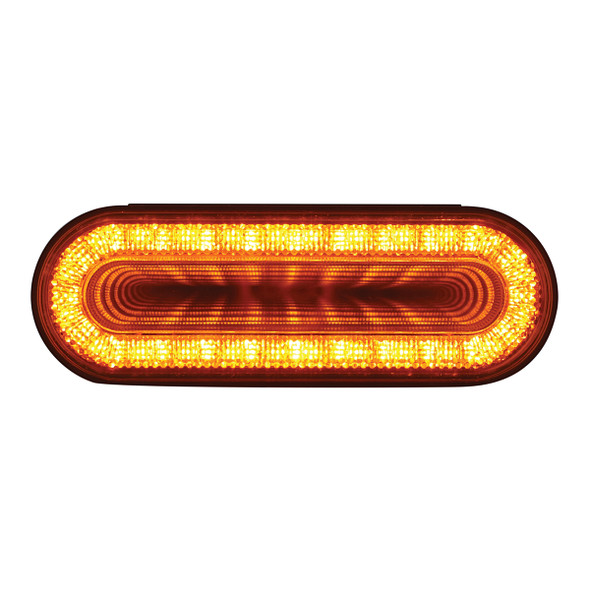 24 LED 6" Oval Mirage Light (Turn Signal) - Amber LED/Amber Lens