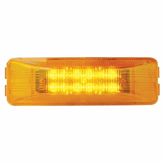 12 LED Rectangular Light Kit (Clearance/Marker) - Amber LED/Amber Lens (Bulk)