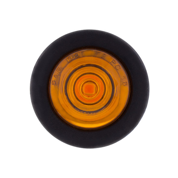 1 LED 3/4" Mini Clearance Light Amber LED With Amber Lens With Rubber Grommet (Bulk)