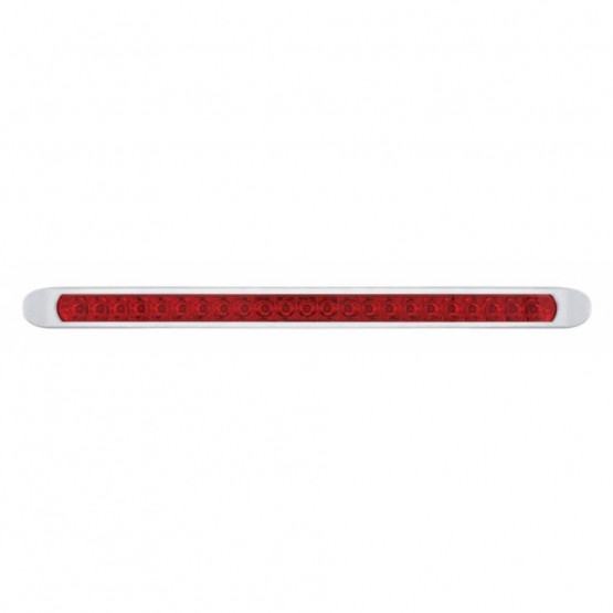 23 LED 17-1/4" Reflector Light Bar With Bezel (Stop, Turn & Tail) - Red LED/Red Lens