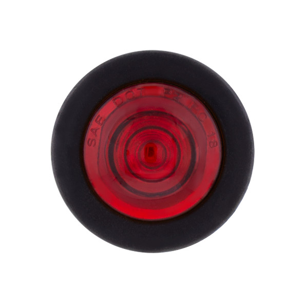 1 LED 3/4" Mini Clearance Light Red LED With Red Lens With Rubber Grommet (Bulk)