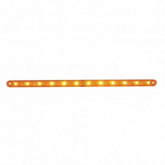 12 LED 12" Ultra Slim Light Bar Only (Turn Signal) - Amber LED/Amber Lens (Bulk)