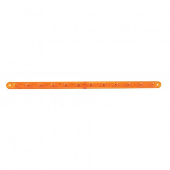 12 LED 12" Ultra Slim Light Bar Only (Turn Signal) - Amber LED/Amber Lens (Bulk)