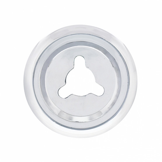 41759-UP CHROME PETERBILT DASH DATA DISPLAY MODULE CONTROL KNOB BEZEL