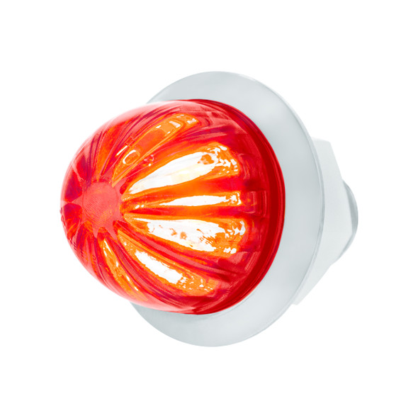 2 LED Dual Function 1-1/8" Watermelon Light (Clearance/Marker) - Red LED/Red Lens