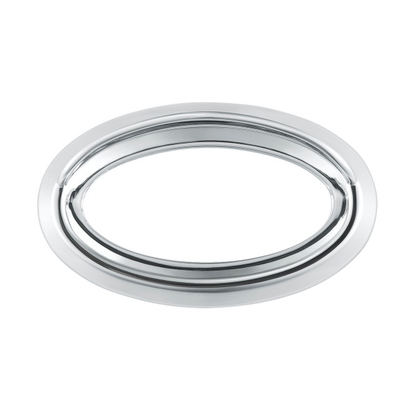 20593-UP CHROME BEZEL FOR 1-3/4" X 3/4" PETERBILT GLOVE BOX EMBLEM