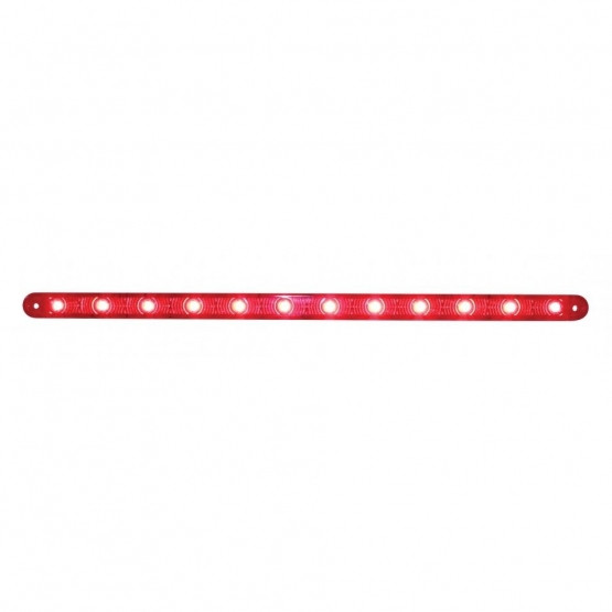 12 LED 12" Ultra Slim Light Bar Only (Stop, Turn & Tail) - Red LED/Red Lens (Bulk)