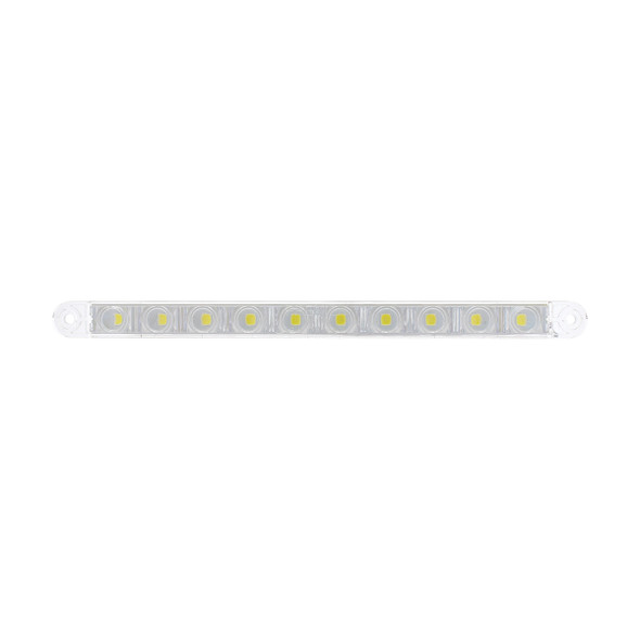 10 LED 9" Dual Function Light Bar - White LED/Clear Lens