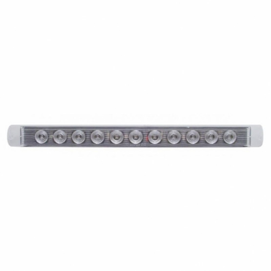 11 LED 17" Light Bar Only (Stop, Turn & Tail) - Red LED/Clear Lens (Bulk)