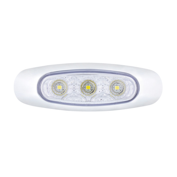 5 LED Reflector Light (Auxiliary/Utility) With Side Ditch Light -White LED/Clear Lens (Bulk)