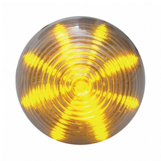 13 LED 2.5" Round Beehive Light (Clearance/Marker) - Amber LED/Clear Lens