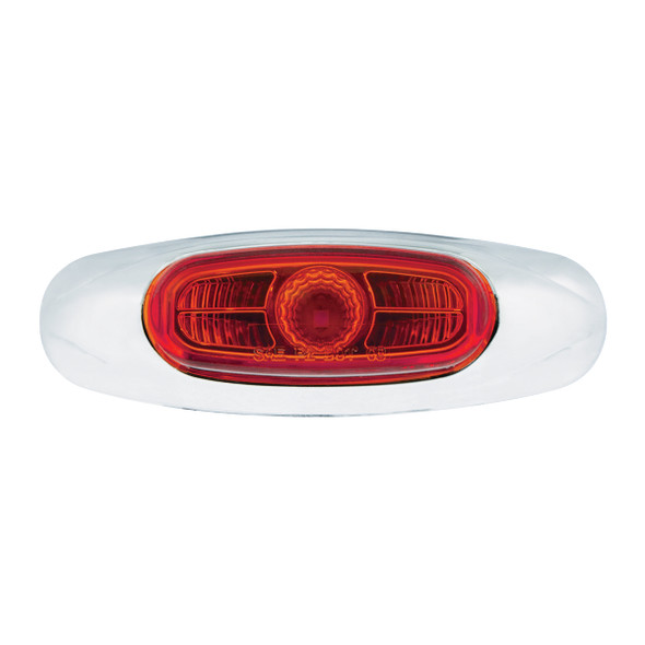 4-3/16" Wide 3 LED ViperEye Light (Clearance/Marker) - Red LED/Red Lens