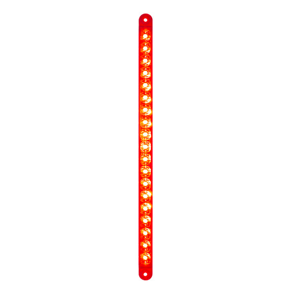 19 LED 12" Reflector Light Bar (Stop, Turn & Tail) - Red LED/Red Lens (Bulk)
