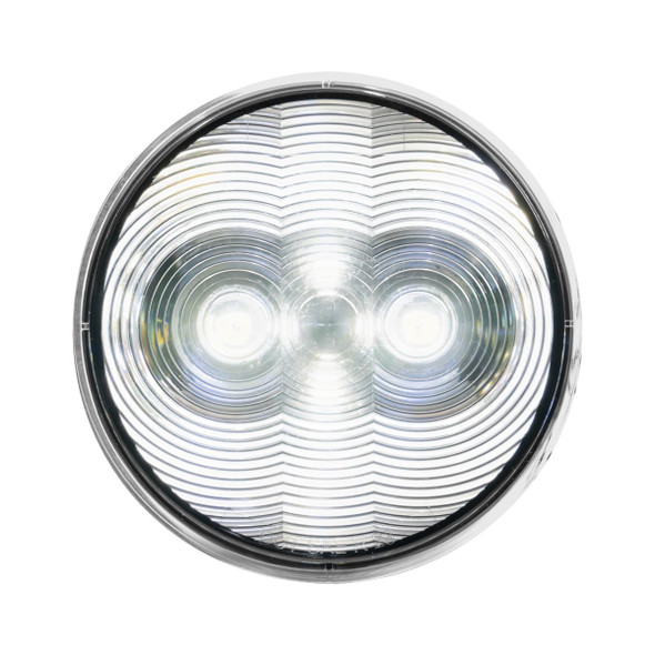 6 LED 4" Round Light (Back-Up)-White LED/Clear Lens