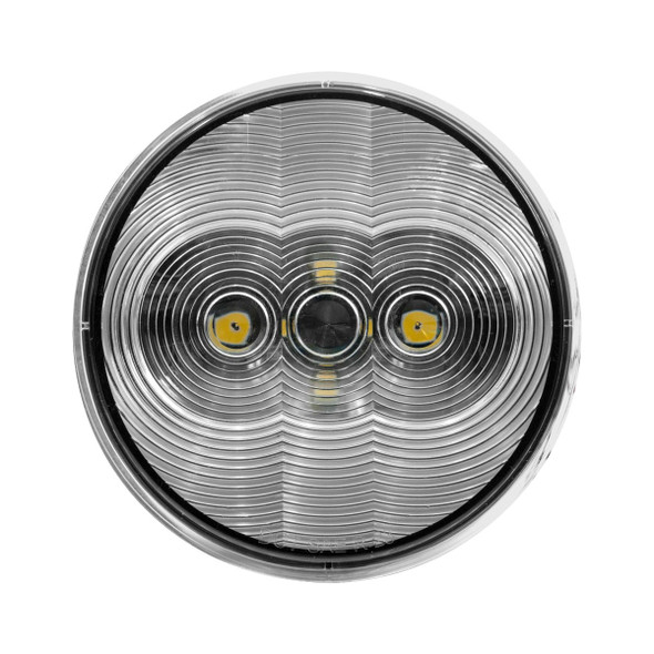 6 LED 4" Round Light (Back-Up)-White LED/Clear Lens