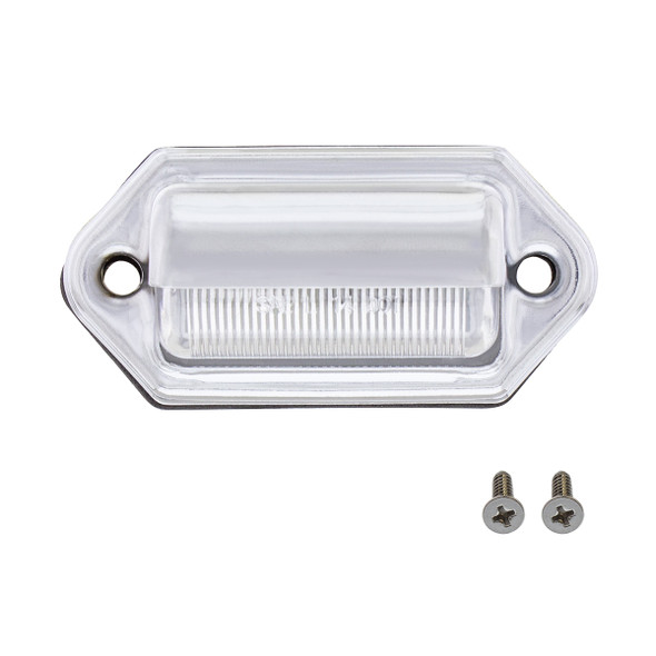 2 White LED Chrome License Plate Light/Utility Light - Competition Series