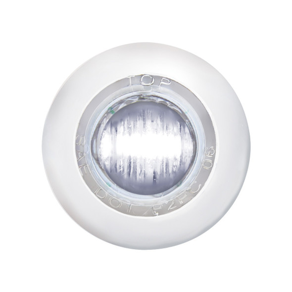 3 LED 3/4" Mini Light With Bezel (Clearance/Marker) - White LED/Clear Lens