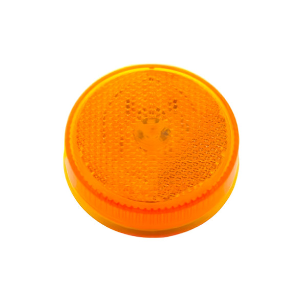 8 LED 2.5" Round Reflectorize Light (Clearance/Marker) - Amber LED/Amber Lens (Bulk)