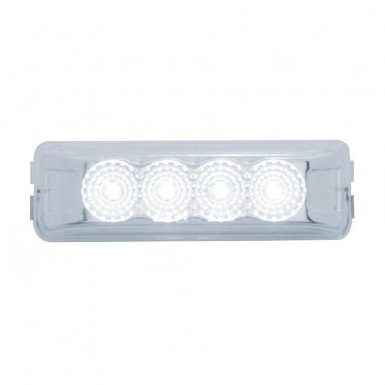 4 LED Reflector Auxiliary/Utility Light - White LED/Clear Lens