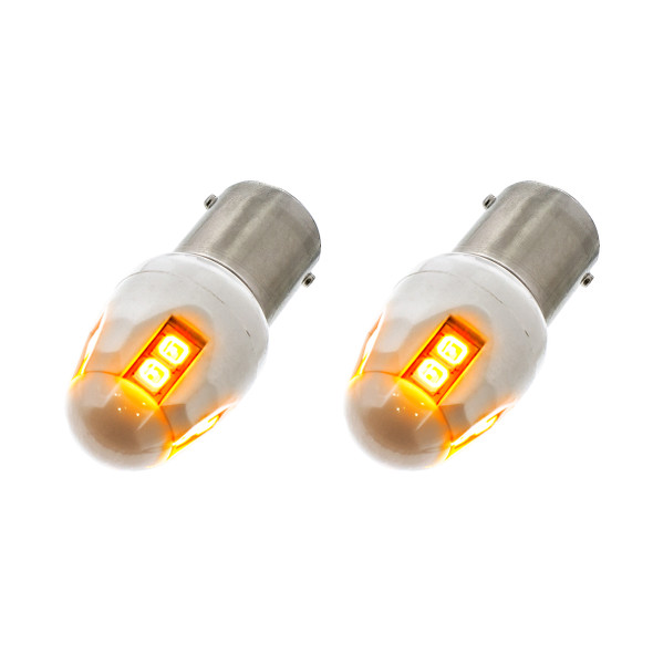 High Power 8 LED 1156 Type Bulb - Amber (Card of 2)