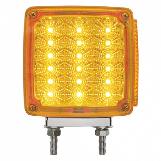39 LED Reflector Double Face Turn Signal Light (Driver) - Amber & Red LED/Amber & Red Lens