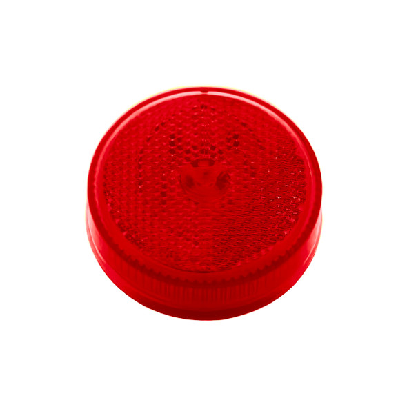 8 LED 2.5" Round Reflectorize Light (Clearance/Marker) - Red LED/Red Lens (Bulk)