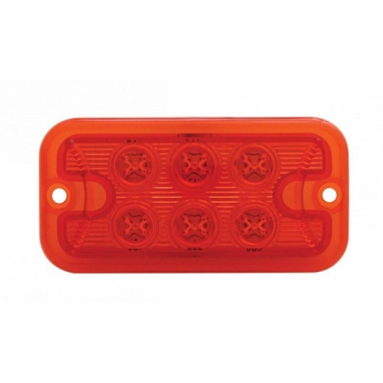 6 LED Dual Function Light - Red LED/Red Lens (Bulk)