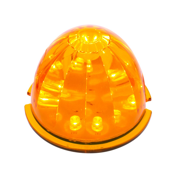 17 LED Dual Function Watermelon Cab Light - Amber LED/Amber Lens