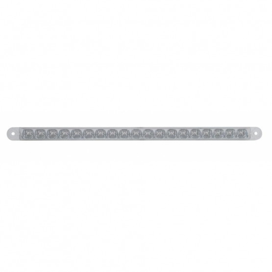 19 LED 12" Reflector Light Bar (Stop, Turn & Tail) - Red LED/Clear Lens