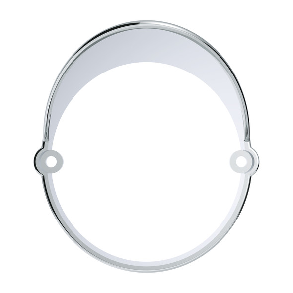 Chrome LED Light Flush Mount Base With Visor For Grakon 1000 Style Lights (Bulk)