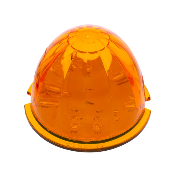 17 LED Dual Function Watermelon Cab Light - Amber LED/Amber Lens (Bulk)