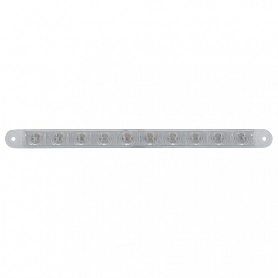 10 LED 9" Light Bar (Stop, Turn & Tail) - Red LED/Clear Lens
