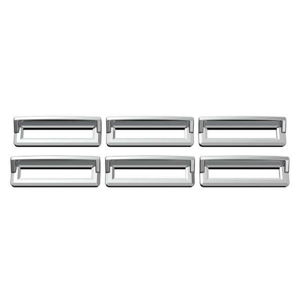 Chrome Plastic Switch Label Covers With Visor For Freightliner Classic/FLD (6-Pack)