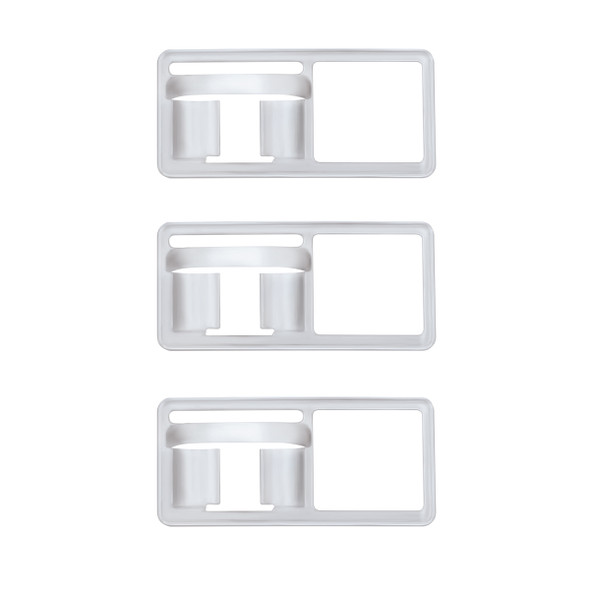 Chrome Toggle Switch Trim For Freightliner - Old Style (Card of 3)