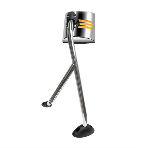 SS Hood Mirror Assembly With Sequential LED Turn Signal For 2008-2017 International Prostar - Passenger