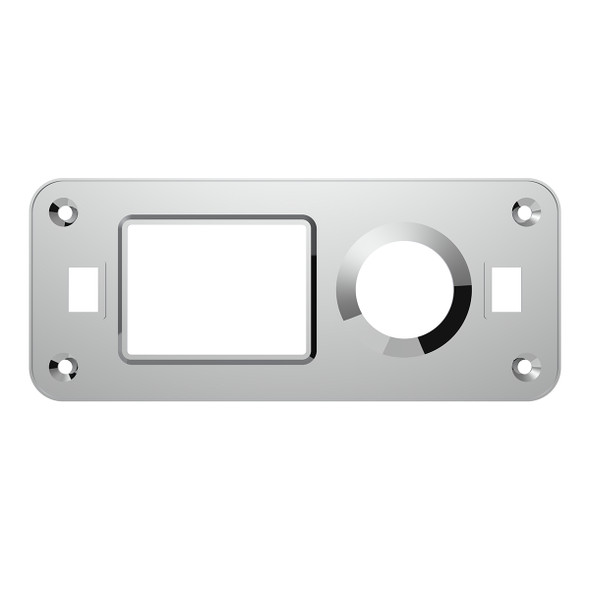 40980-UP CHROME PLASTIC DOME LIGHT COVER WITH SWIVEL LIGHT HOLE FOR PETERBILT 386 (2006-2010) & 387 (1999-2010)