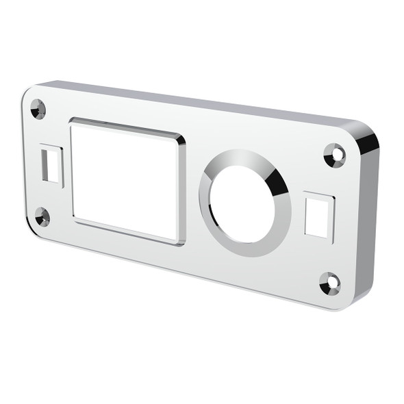 40980-UP CHROME PLASTIC DOME LIGHT COVER WITH SWIVEL LIGHT HOLE FOR PETERBILT 386 (2006-2010) & 387 (1999-2010)