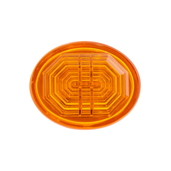 3 LED Oval Clearance/Marker Light-Amber LED/Amber Lens