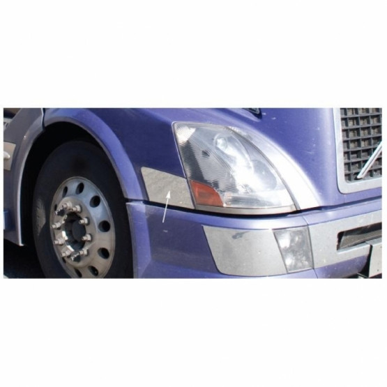 Stainless Hood Trim For 2003-2017 Volvo VN/VNL - Passenger (Bulk)