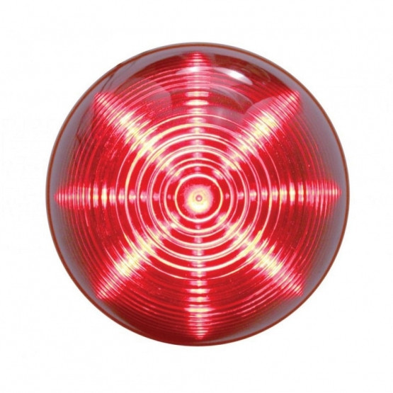 13 LED 2.5" Round Beehive Light (Clearance/Marker) - Red LED/Red Lens (Bulk)